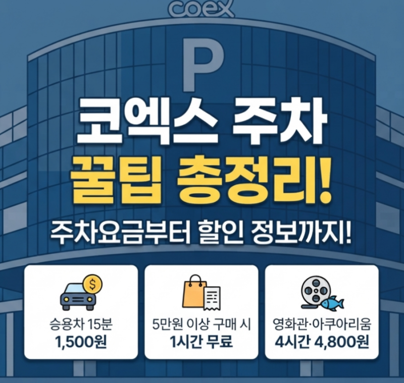 코엑스 주차요금부터 할인, 메가박스·아쿠아리움 할인까지 주차 꿀팁 총정리