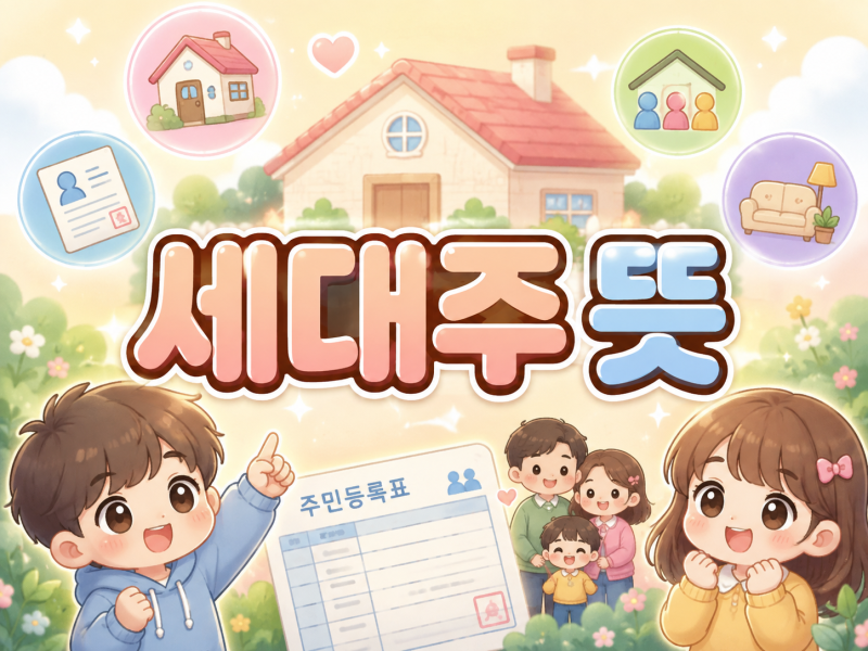주택청약 세대주 뜻, 세대원 차이와 청약 조건