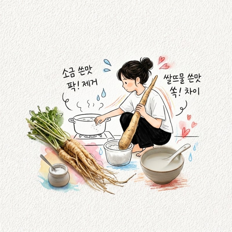 도라지 쓴맛 빼는 법 소금 쌀뜨물 방식 차이와 쓴물 제거