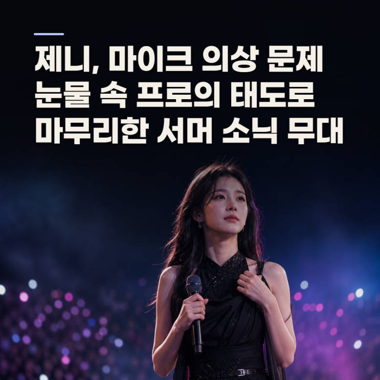 <b>제니 서머 소닉 2026</b> 무대, 마이크와 의상 변수 끝까지 지킨 순간