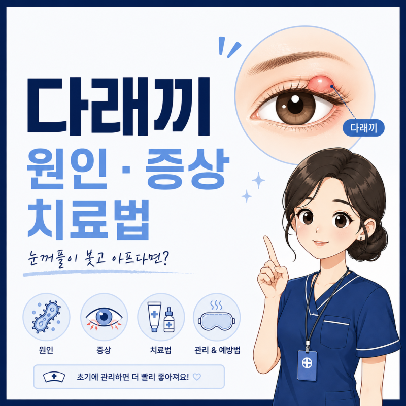 눈이 붓고 가렵다면? 다래끼 원인,증상,치료법 총정리