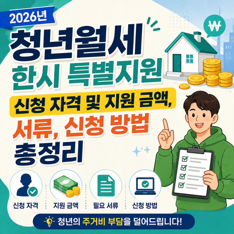 청년월세 한시 특별지원 신청 자격 및 지원 금액, 서류, 신청 방법 총정리
