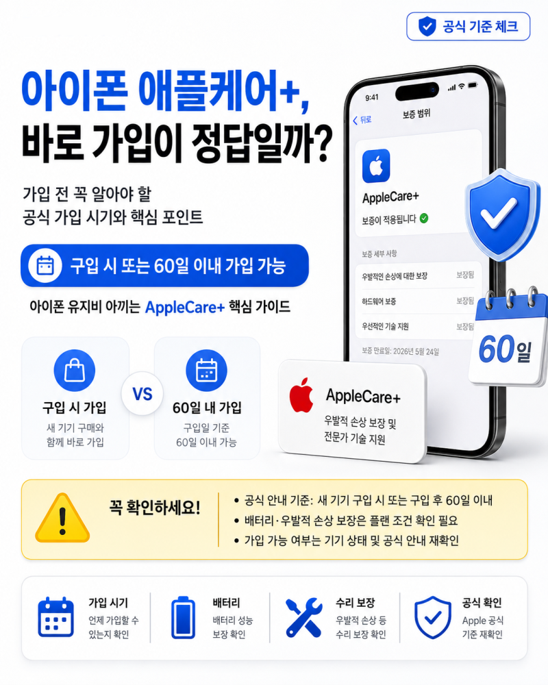 애플케어플러스 아직도 살 때 바로 가입하세요? 보증 기간 4년으로 늘리는 '예외 보증' 완벽 ....