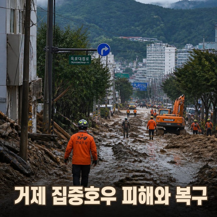 거제 <b>집중호우</b> 800mm 물폭탄, 침수·산사태 <b>피해</b> 상황과 현재 복구 현....