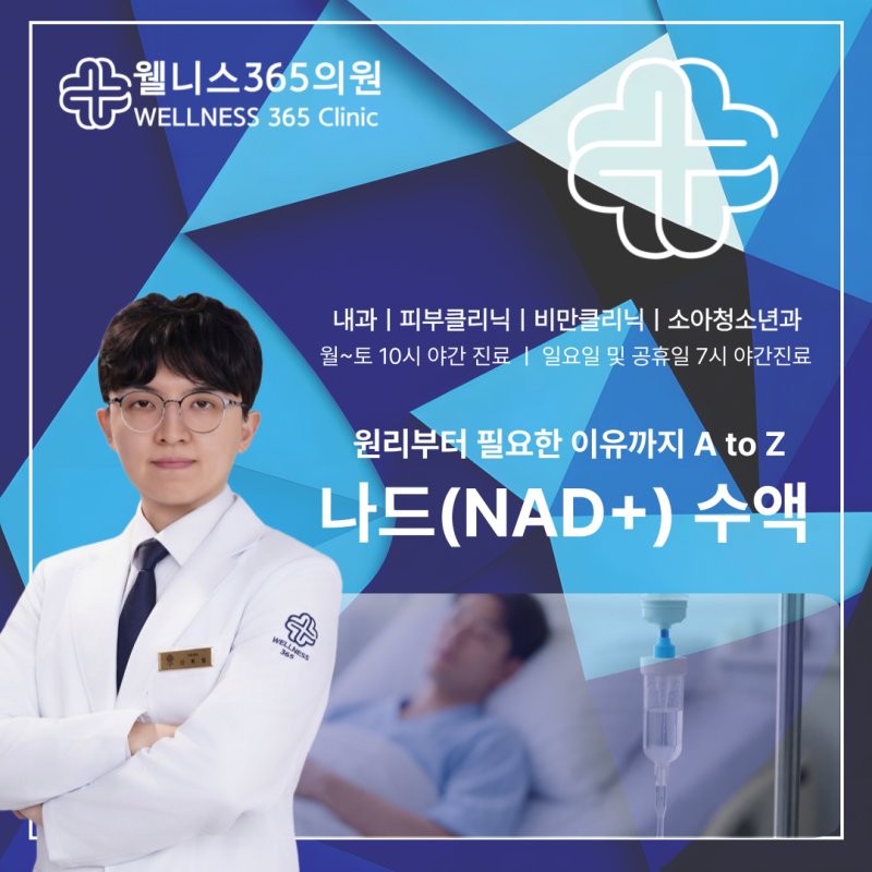 강서구 야간진료 나드(NAD+) 수액, 원리부터 필요한 이유까지 한번에 정리해드립니다 (대표원....