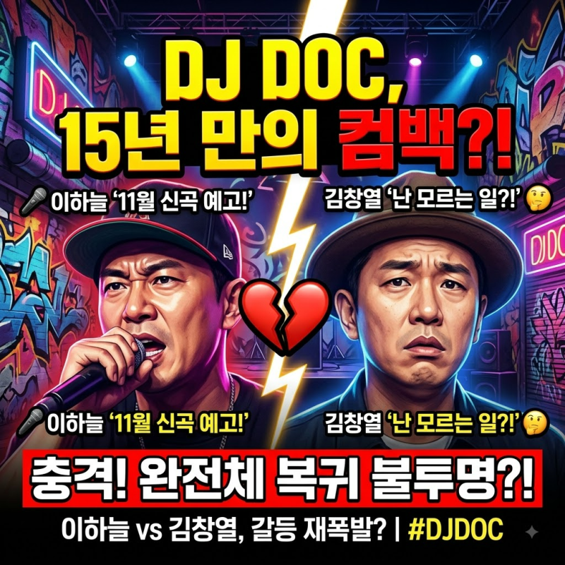 DJ DOC 15년 만의 컴백, 김창열은 왜 몰랐을까