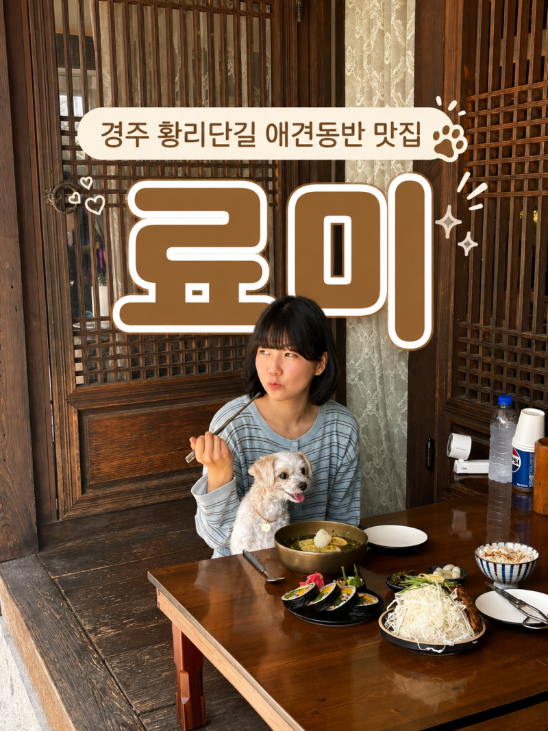 경주 황리단길 애견동반 식당 일식 맛집 료미 평일 웨이팅 주차 후기