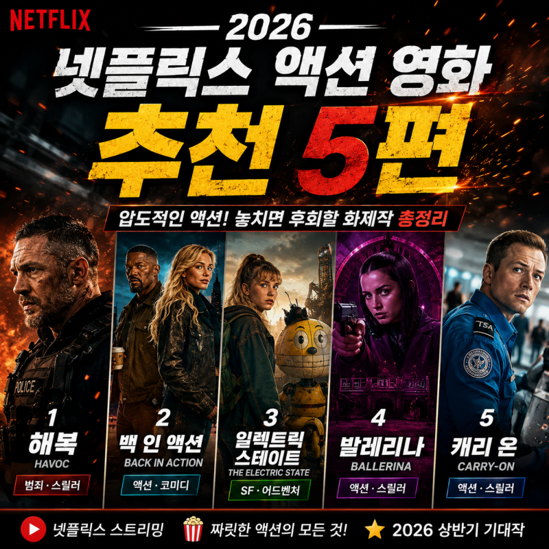 Top 5 Netflix Action Movie Recommendations for 2026: Immersive Films from Tom Hardy to Ballerina