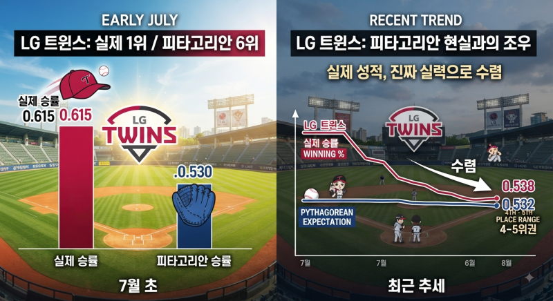 통계는 과학이다: 피타고리안 승률로 바라본 KBO 리그 순위의 수렴