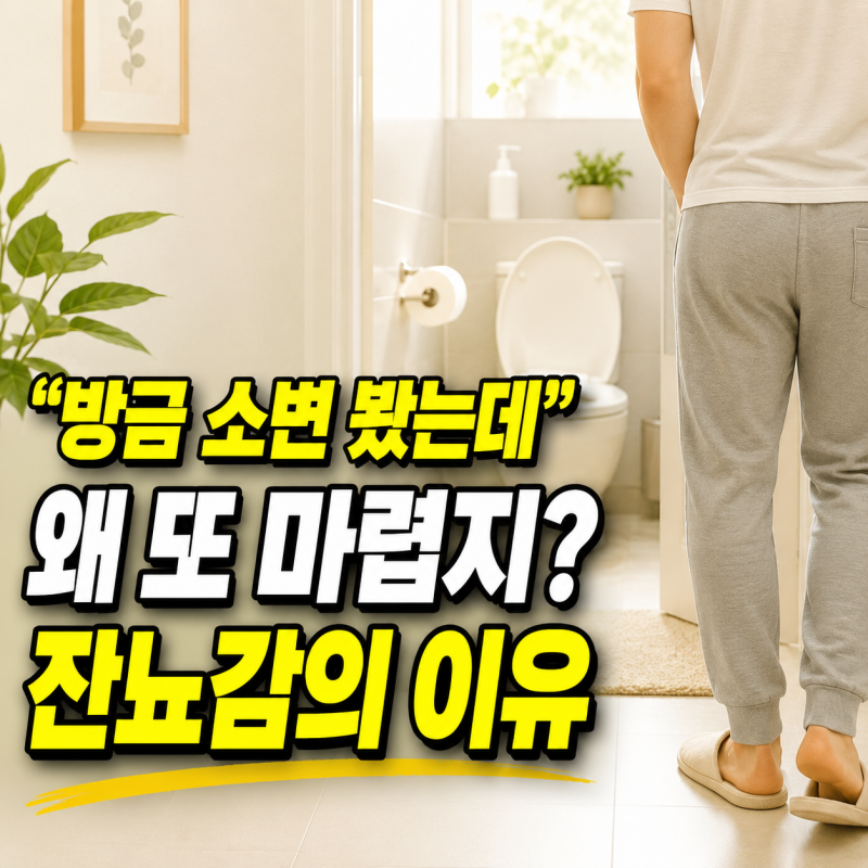 소변 잔뇨감 원인 오줌을 눠도 시원하지 않고 또 마려운 이유