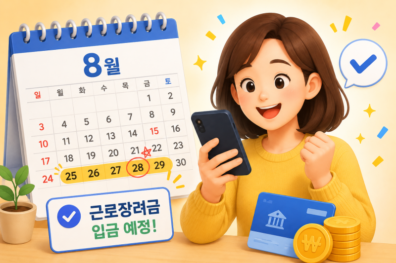 2026 근로장려금 8월 지급일 언제? 심사중 상태 의미 및 지급 금액 직접 조회