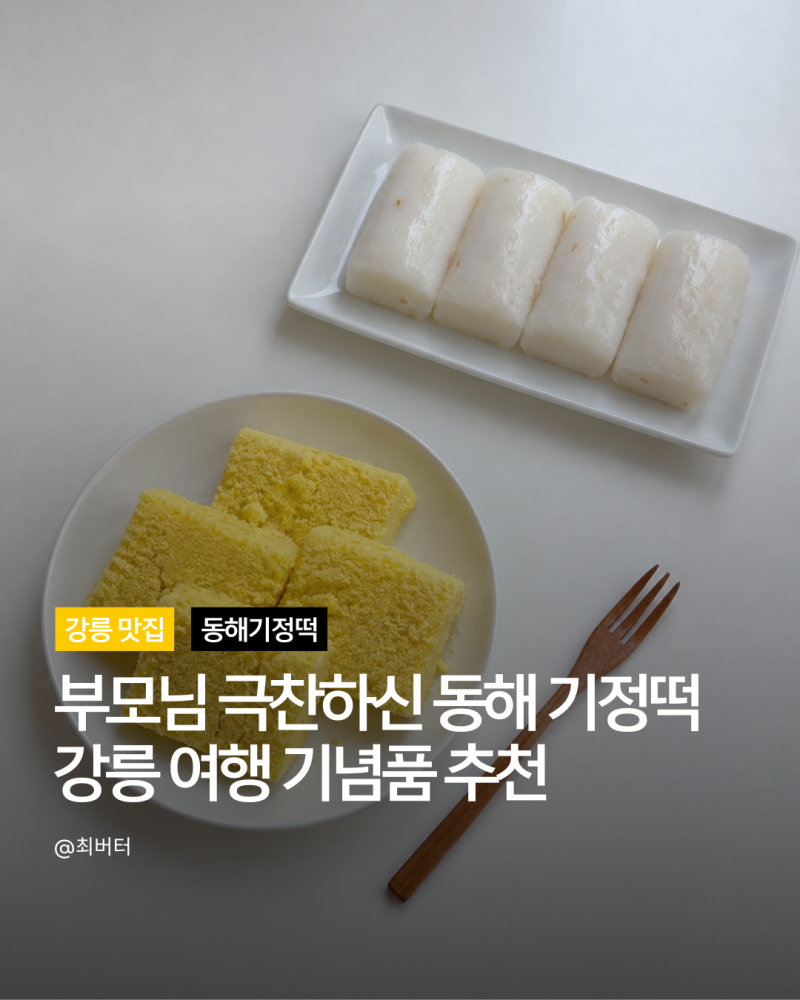 강릉 동해기정 카페초당 기정떡 보관방법 내돈내산 선물 반응 최고