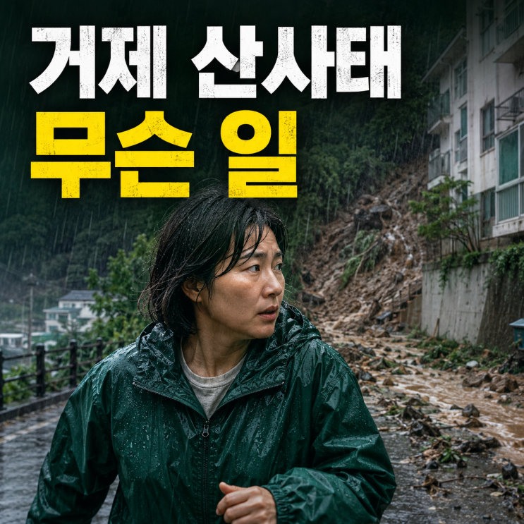 <b>거제 산사태</b> 사망 1명, 새벽 아파트 1층에 무슨 일이