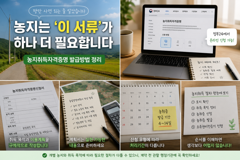 땅만 사면 되는 줄 알았습니다, 농지는 ‘이 서류’가 하나 더 필요합니다｜농지취득자격증....