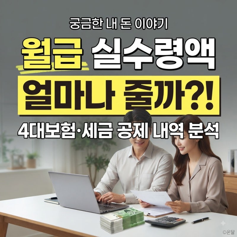 내 월급, 왜 연봉 보다 적을까 (4대보험, 세금 ,세후 실수령 계산)