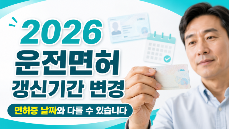 2026 운전면허 갱신기간 조회｜면허증 날짜와 다를 수 있습니다