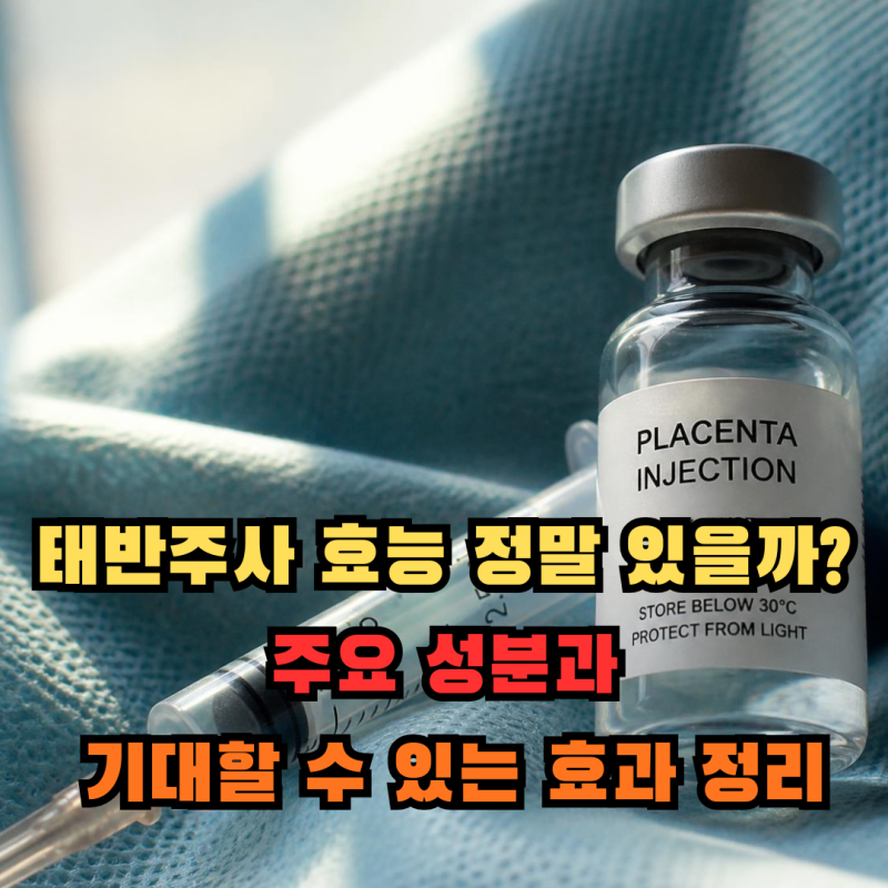 태반주사 효능 정말 있을까? 주요 성분과 기대할 수 있는 효과 정리