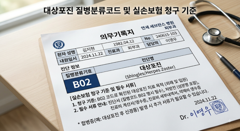 김승수가 걸렸다던 대상포진! 치료비 실손보험 보장 범위 질병코드 및 환급 청구 서류 안내