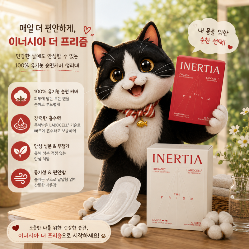 유기농순면생리대 친환경 흡수력좋은 제품 후기 정리