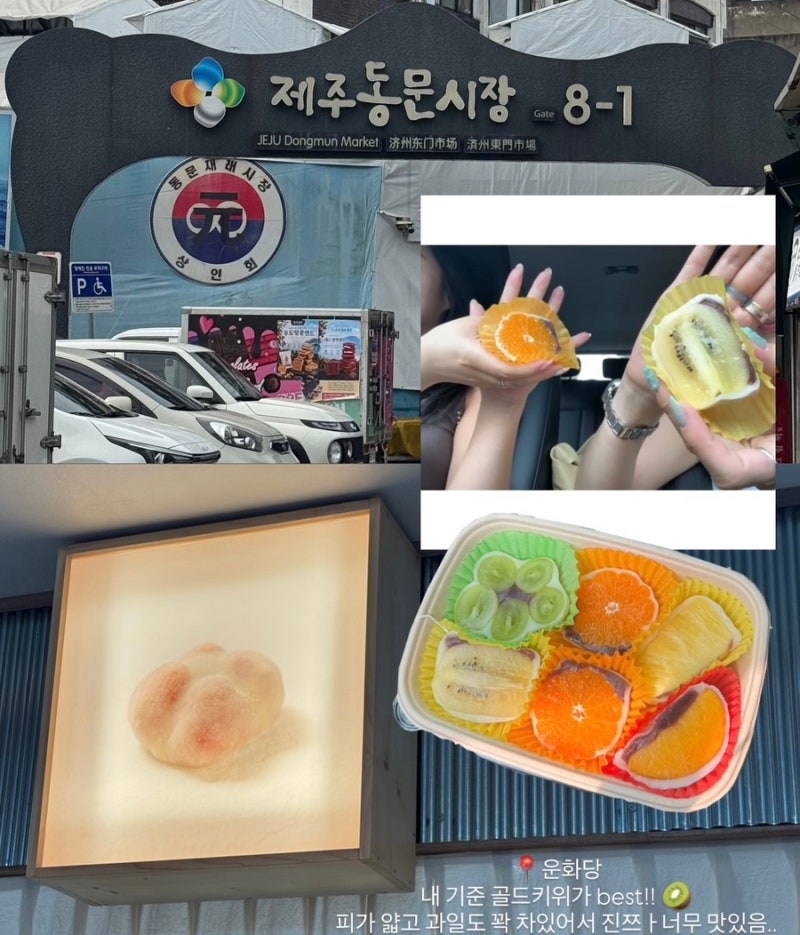 제주동문시장 과일모찌 운화당 네이버예약, 현장구매 당일수령 성공, 아이스팩 포장
