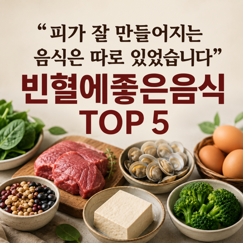 "피가 잘 만들어지는 음식은 따로 있었습니다" 빈혈에좋은음식 TOP 5