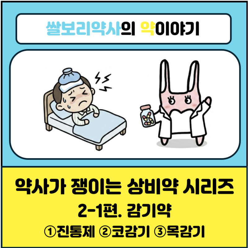 [상비약시리즈] 약사가 집에서 쟁이는 상비약_2-1편 감기약(복합제): 진통제, 코감기, 목감기