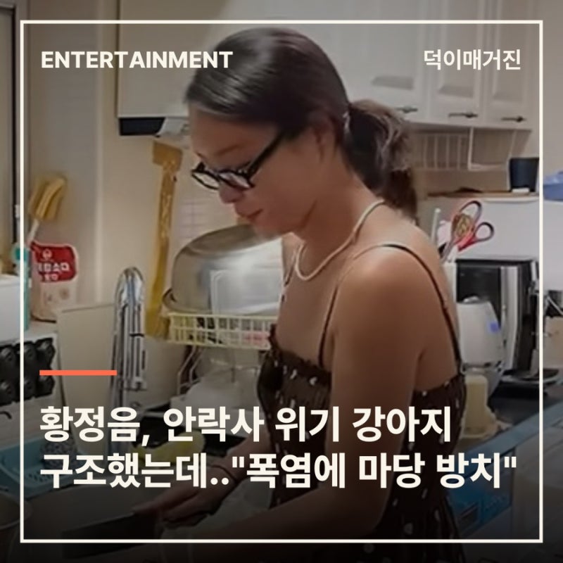 황정음, 안락사 위기 강아지 구조했는데.."폭염에 마당 방치"
