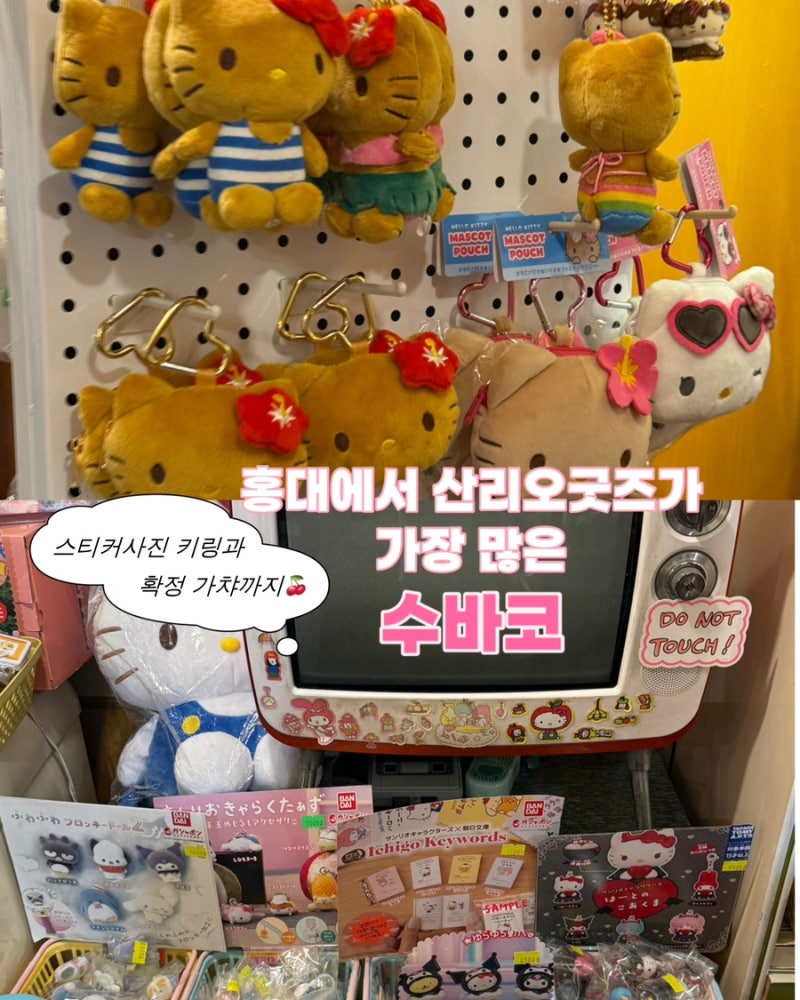 산리오 굿즈가 한가득한 홍대 소품샵 수바코 (홍대 소품샵 말랑이)