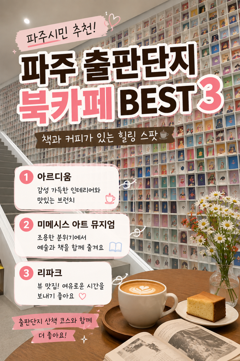 파주 출판단지 가볼만한곳 BEST 3｜롯데아울렛 근처 감성 북카페 데이트