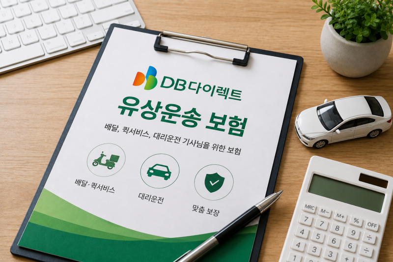 DB다이렉트 유상운송 보험 가입 방법 오토바이 이륜차