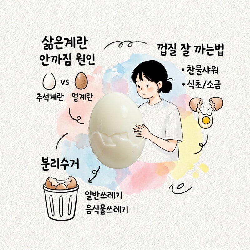 삶은계란 껍질 안까짐 원인과 잘 까는 방법 분리수거