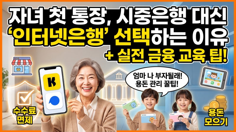 자녀 첫 통장, 시중은행 대신 '인터넷은행' 선택하는 이유와 실전 금융 교육 팁