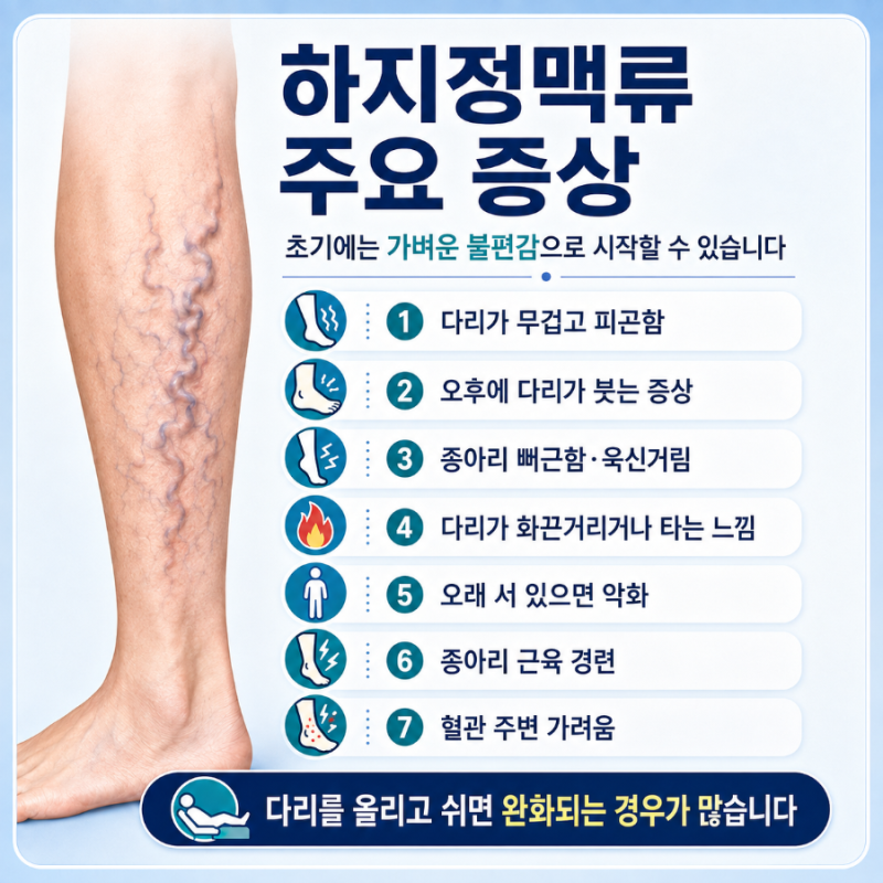 하지정맥류 증상, 원인, 치료, 수술, 약 등 핵심정리