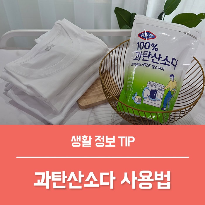 유한젠 과탄산소다 사용법, 누래진 흰옷 얼룩제거 빨래 표백 세탁조 청소 후기