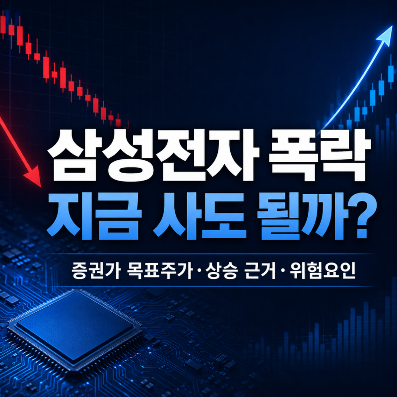 삼성전자 주가 폭락, 그래도 사야 할까? 증권가 목표주가와 전망 총정리