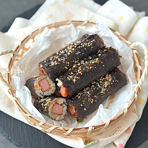 스팸꼬마김밥 만들기 간단김밥 도시락 메뉴 레시피