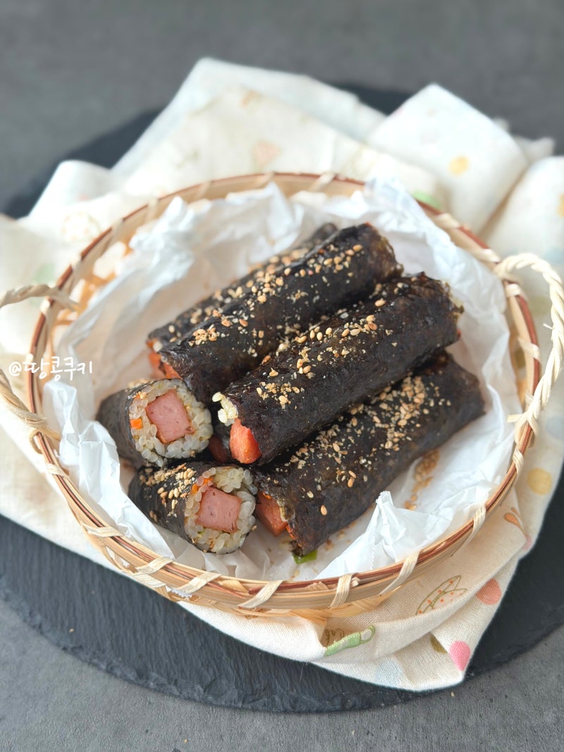 스팸꼬마김밥 만들기 간단김밥 도시락 메뉴 레시피