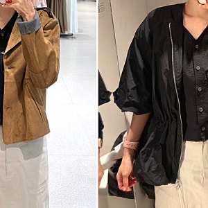 [자라 ZARA] 자라 페이크 스웨이드 재킷, 스트라이프 니트 반소매 폴로셔츠, 벌룬 반소매 파카,....
