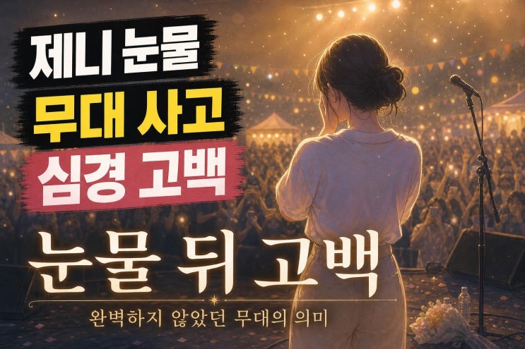 <b>제니 서머소닉 무대 사고</b>와 심경 고백, 눈물 뒤에 남은 핵심 정리