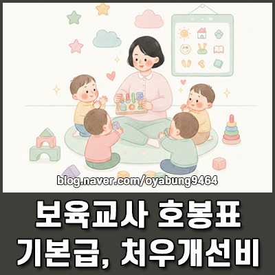 2026 보육교사 호봉표 기본급부터 처우개선비까지 한눈에