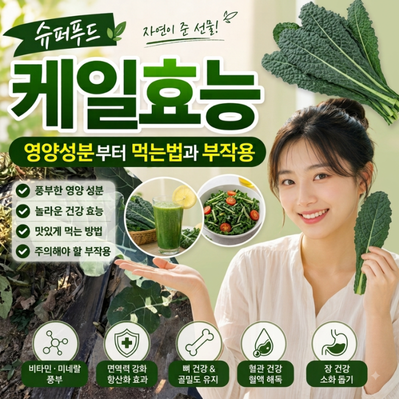 슈퍼푸드 케일효능 영양성분부터 먹는법과 부작용