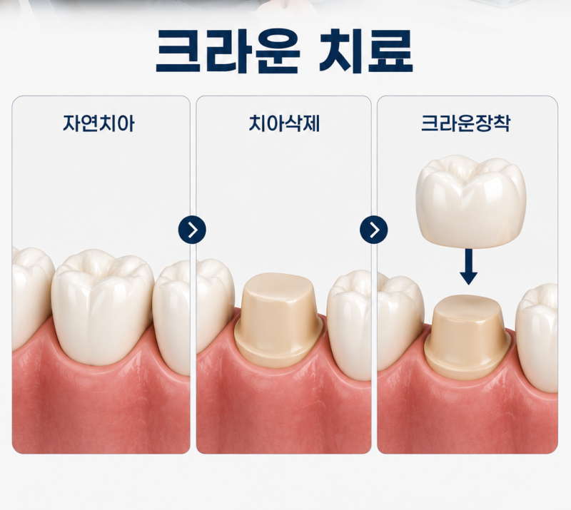 크라운 종류에 따른 장단점, 골드·지르코니아·세라믹 어떻게 다를까요? (명일동치과)