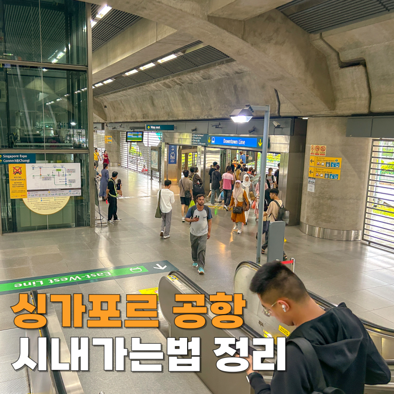 싱가포르 창이공항에서 시내 가는법 MRT 버스 셔틀 택시 정리