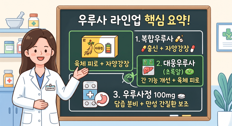 [우루사 종류별 효능 효과 성분 비교 및 선택 가이드] (2) 대웅우루사 연질캡슐 / 우루사정 100m....