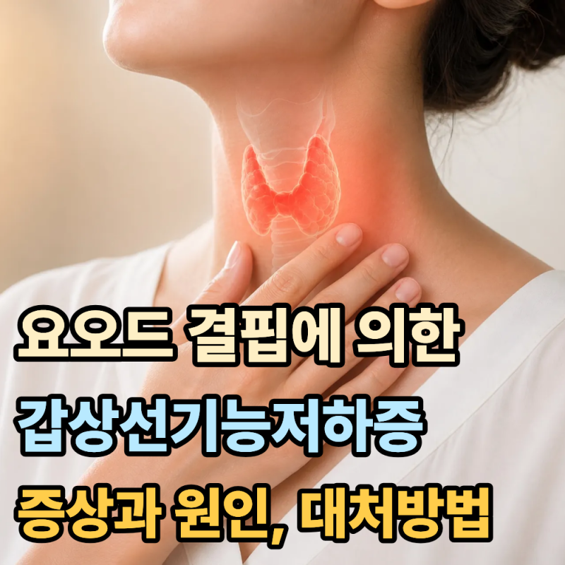 요오드 결핍에 의한 갑상선기능저하증 증상과 원인, 대처방법