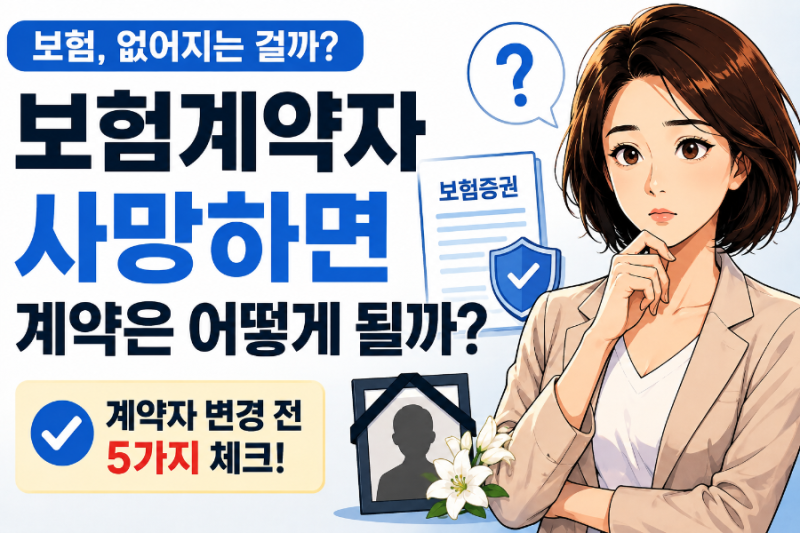 보험계약자가 사망하면 계약은 어떻게 될까요?
