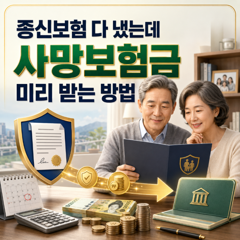 종신보험 다 냈는데 생활비가 부족하다면? 사망보험금 미리 받는 방법