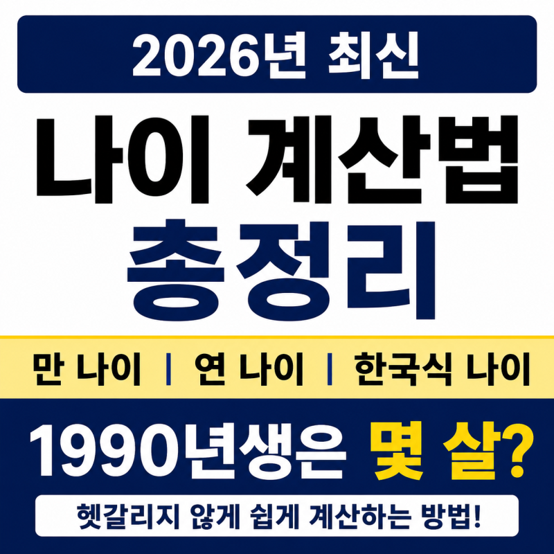 1990년생은 몇 살일까? 2026년 만 나이·연 나이 한눈에 정리