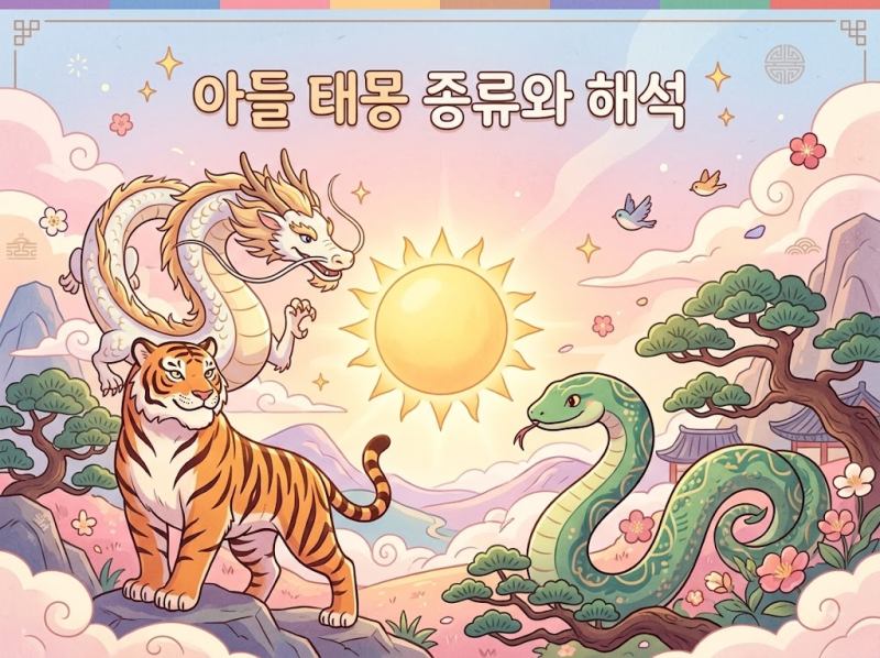 아들 태몽 종류와 해석 용 호랑이 뱀 고추 총정리