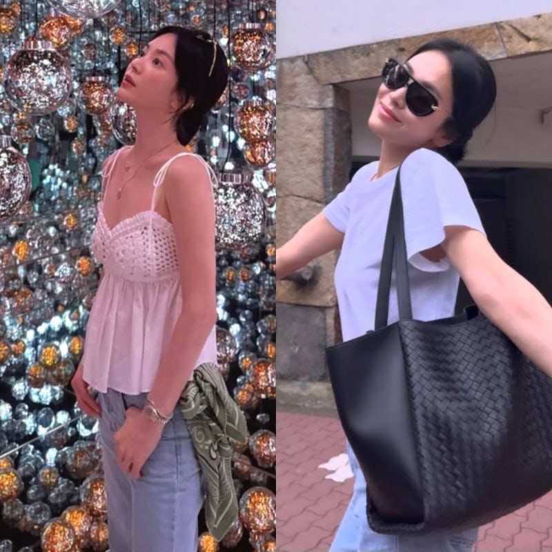 꾸민게 이게 전부라고? 송혜교 흰티 청바지 일상패션